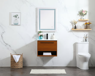 24 inch Single bathroom vanity in teak