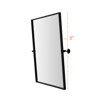 Rectangle pivot mirror 24x32 inch in black