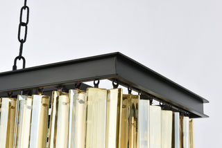 Sydney 12 light Matte Black Chandelier Golden Teak (Smoky) Royal Cut Crystal