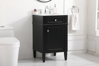 21 inch Single bathroom vanity in black