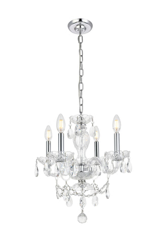 Elle Collection Pendant D17in H18in Lt:4 Chrome Finish 