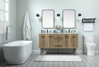 60 inch Single bathroom vanity in natural oak