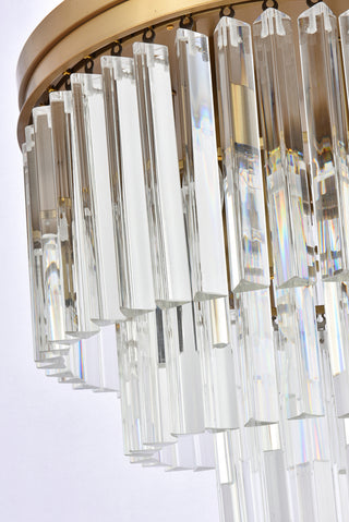 Sydney 20 inch round crystal flush mount in satin gold
