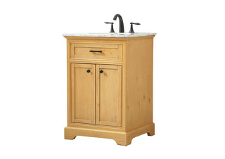 24 inch Single bathroom vanity in natural wood