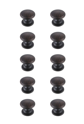 Kaid 1.2" Diameter Oil-rubbed Bronze Mushroom Knob Multipack (Set of 10)