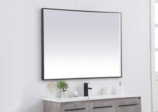 Pier 36x48 inch LED mirror with adjustable color temperature 3000K/4200K/6400K in black