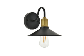 Etude 1 light brass and black Wall Sconce