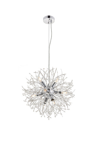 Flores 8 light Chrome Pendant