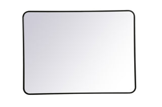 Soft corner metal rectangular mirror 30x40 inch in Black