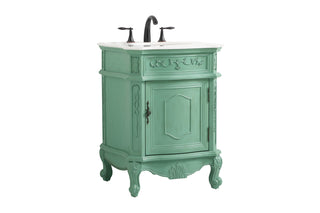 24 inch Single bathroom vanity in vintage mint