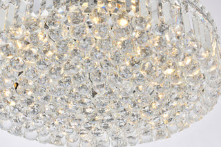 Maxime 9 light Chrome Flush Mount Clear Royal Cut Crystal