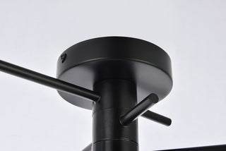 Xavier 3 lights flush mount in black