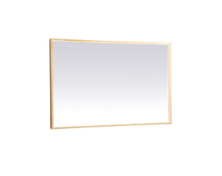 Pier 30x48 inch LED mirror with adjustable color temperature 3000K/4200K/6400K in brass