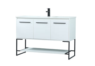 48 inch Single bathroom vanity in white