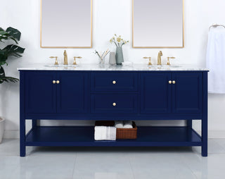 72 inch Single bathroom vanity in Blue