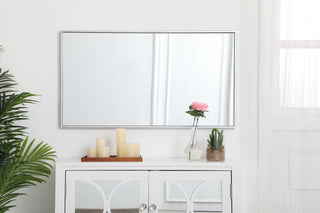 Metal frame rectangle mirror 20 inch in silver