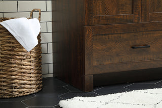 42 inch Single bathroom vanity in expresso with backsplash