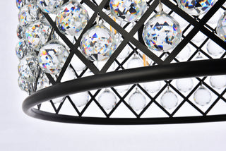 Madison 8 light Matte Black Chandelier Clear Royal Cut Crystal