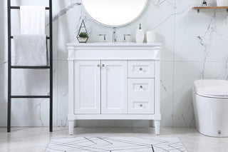 36 inch Single bathroom vanity in white