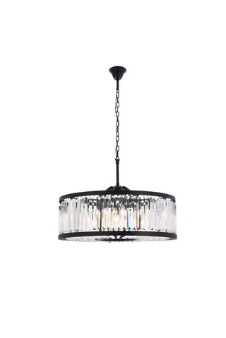 Chelsea 10 light Matte Black Chandelier Clear Royal Cut Crystal