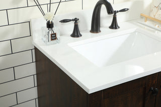 36 inch Single bathroom vanity in expresso with backsplash