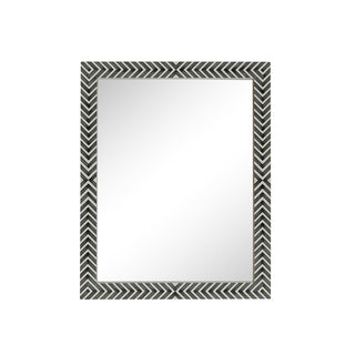 Rectangular mirror 40x32 inch in chevron