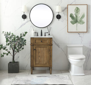 21 inch Single bathroom vanity in driftwood