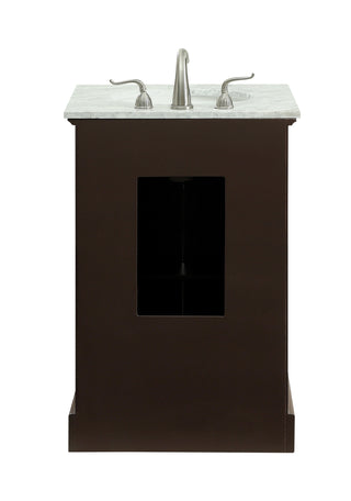 24 In. Single Bathroom Vanity Set In Teak