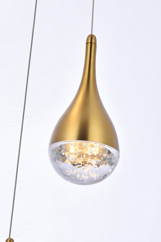 Amherst 10 inch LED pendant in satin gold