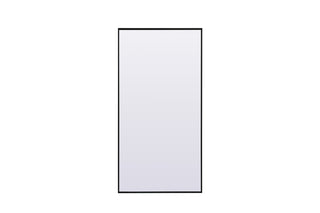 Metal Frame Rectangle Full Length Mirror 30x60 Inch in Black