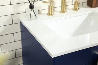 24 inch Single bathroom vanity in blue