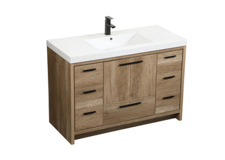 48 inch Single bathroom vanity in natural oak