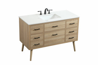 48 inch Single bathroom vanity in mango wood