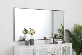 Metal frame rectangle mirror 36 inch in Black