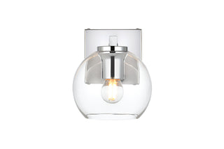 Juelz 1 light Chrome and Clear Bath Sconce