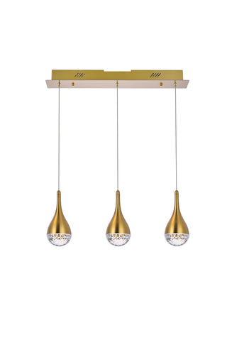 Amherst 24 inch LED pendant in satin gold