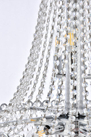 Century 12 light Chrome Chandelier Clear Royal Cut Crystal