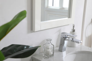 Aqua rectangle vanity mirror 18 inch in White