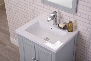 24 In. Single Bathroom Vanity Set In Medium Grey