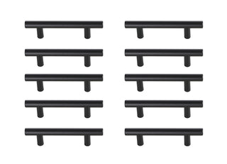 Quinn 3" Center to Center Matte Black Bar Pull Multipack (set of 10)