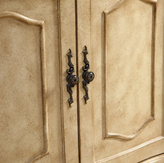 32 inch Single Bathroom vanity in Antique Beige with ivory white engineered marble