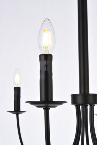 Brielle 6 lights pendant in black