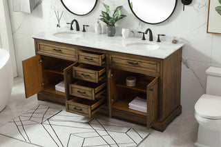 72 inch double bathroom vanity in driftwood