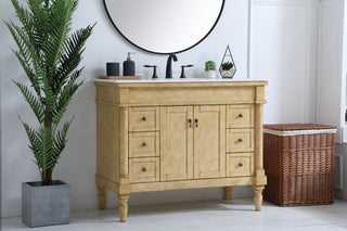 42 inch Single Bathroom Vanity in Antique Beige