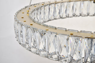 Monroe Integrated LED chip light gold Chandelier Clear Royal Cut Crystal