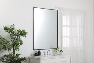 Metal frame rectangle mirror 36 inch in Black