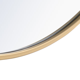 Metal frame Round Mirror 48 inch Brass finish