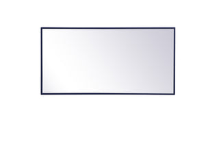 Metal frame rectangle mirror 18 inch x 36 inch in Blue