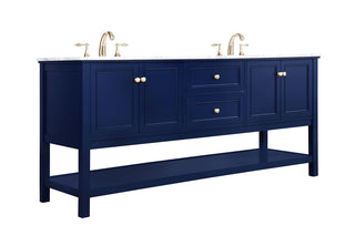 72 inch Single bathroom vanity in Blue