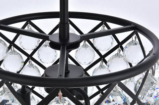 Madison 4 light Matte Black Pendant Clear Royal Cut Crystal